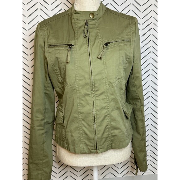 Vintage Gap Women’s Army Green Utility Military Jacket Size Medium Y2K Outdoors - Picture 1 of 9